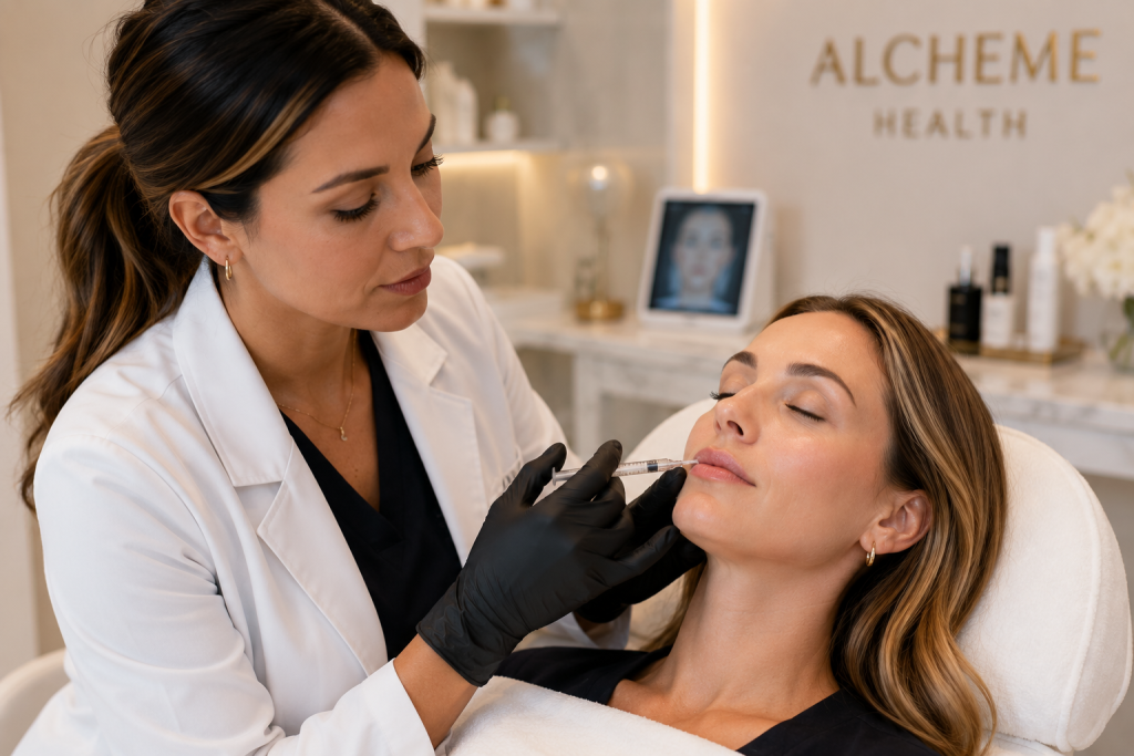 Lip enhancement treatment creating natural dermal filler results in La Jolla CA