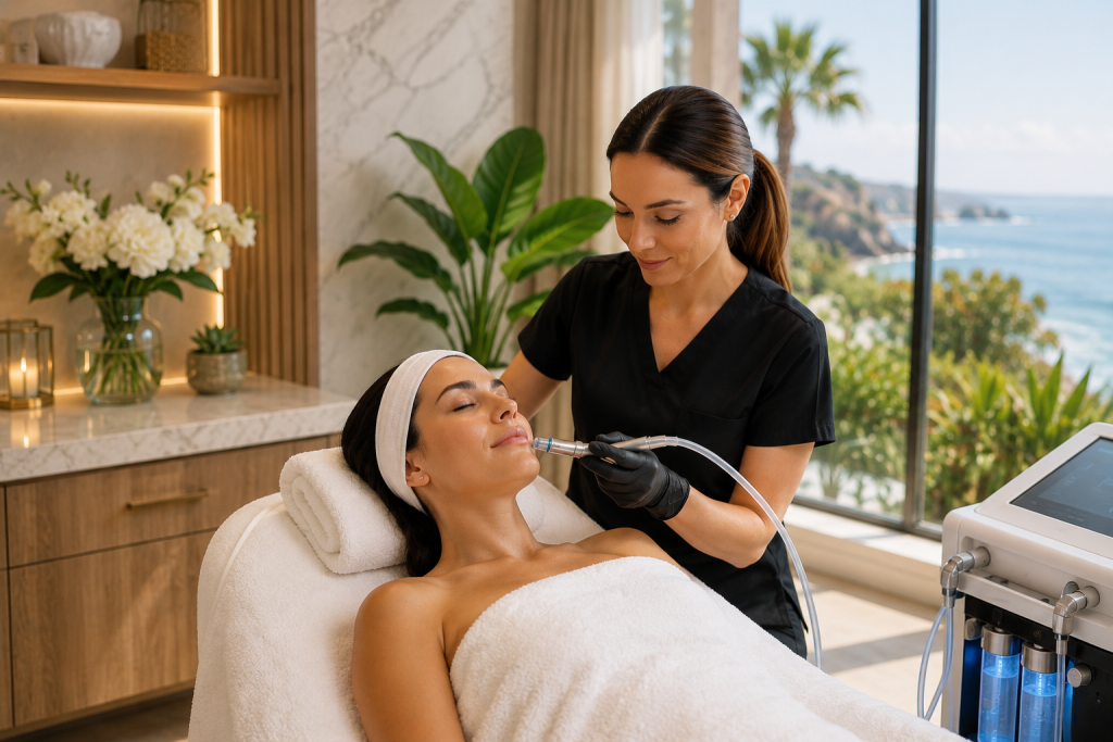 Professional microdermabrasion treatment for smoother skin in La Jolla CA med spa