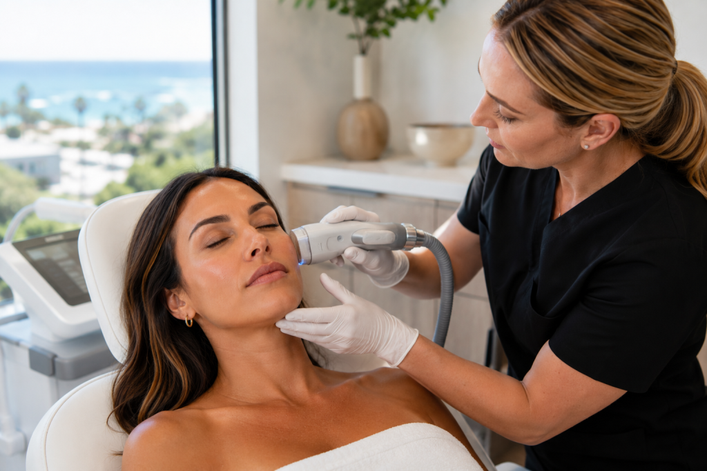 Advanced aesthetic technology used for customized med spa treatments in La Jolla CA