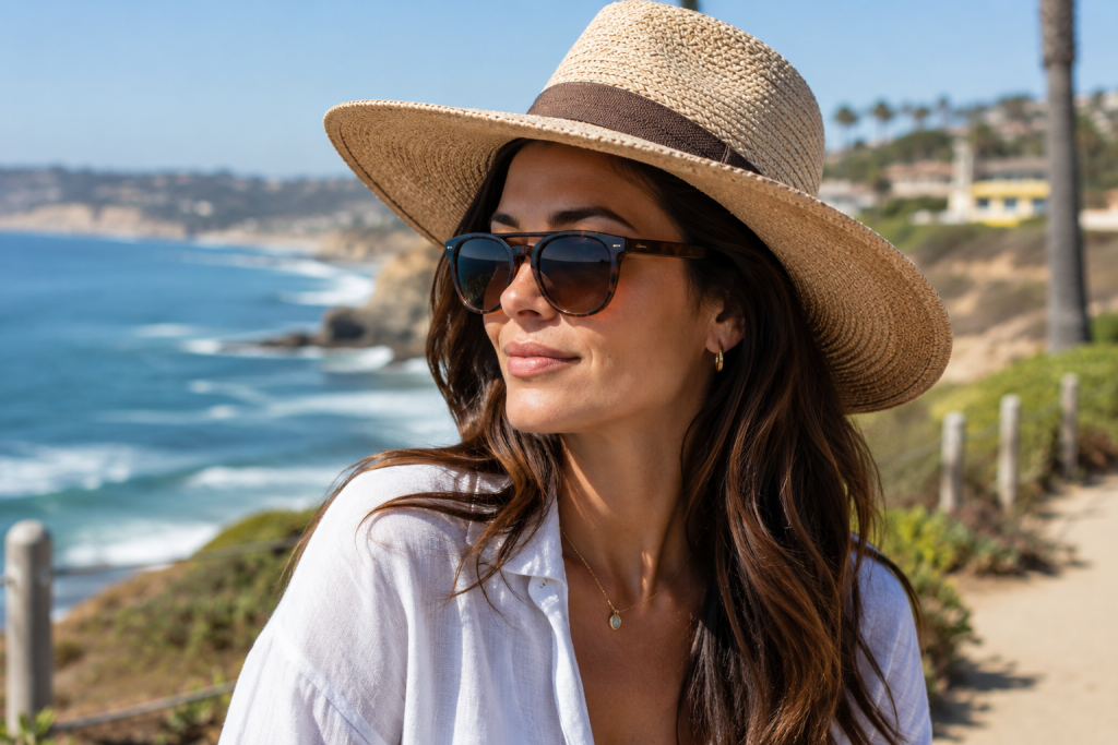 Woman enjoying the La Jolla coastal lifestyle with a naturally refreshed complexion following professional aesthetic care.