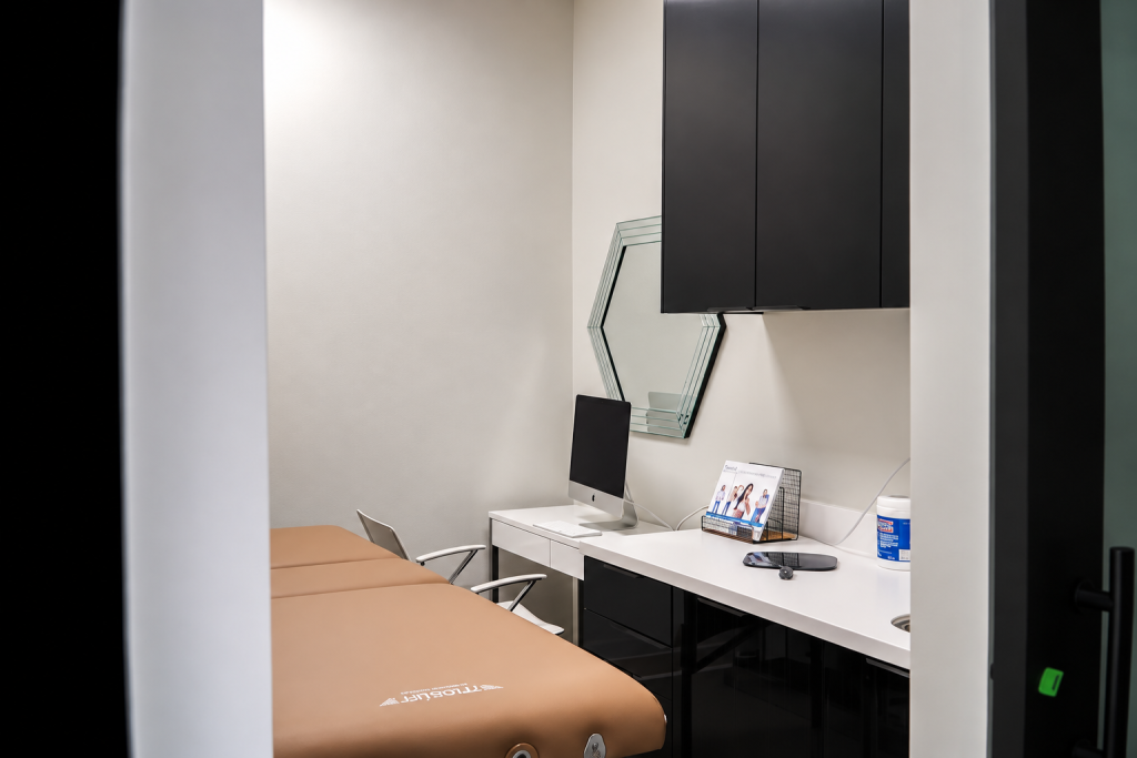 Medical spa treatment room in La Jolla, California