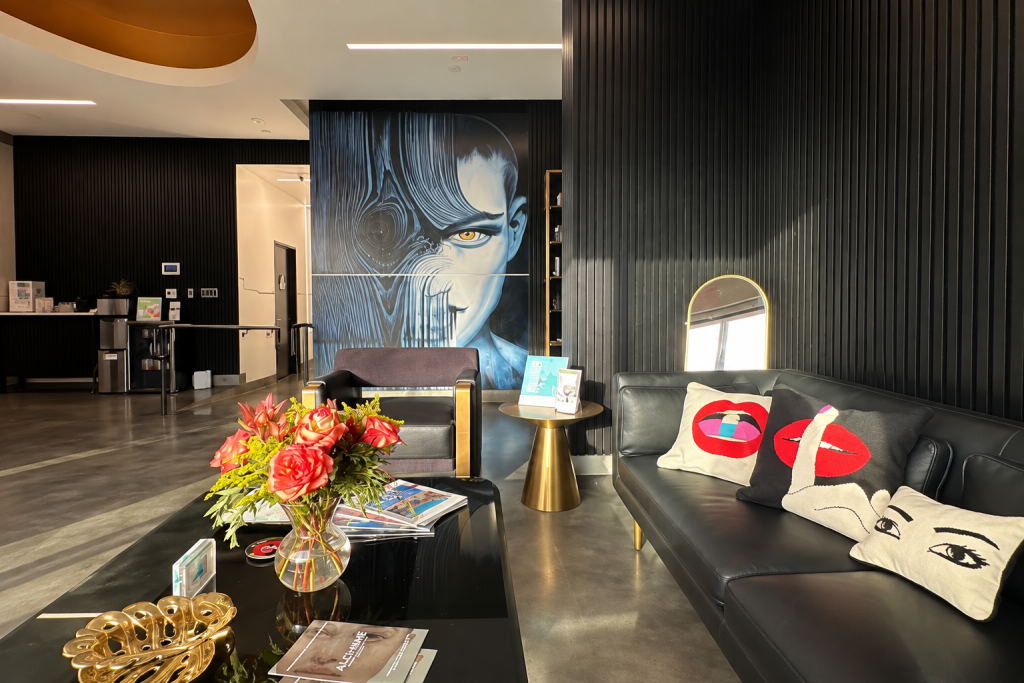 Modern medical spa consultation room setting in La Jolla
